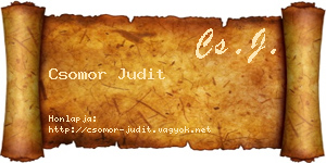 Csomor Judit névjegykártya
