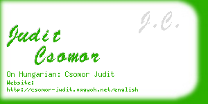 judit csomor business card